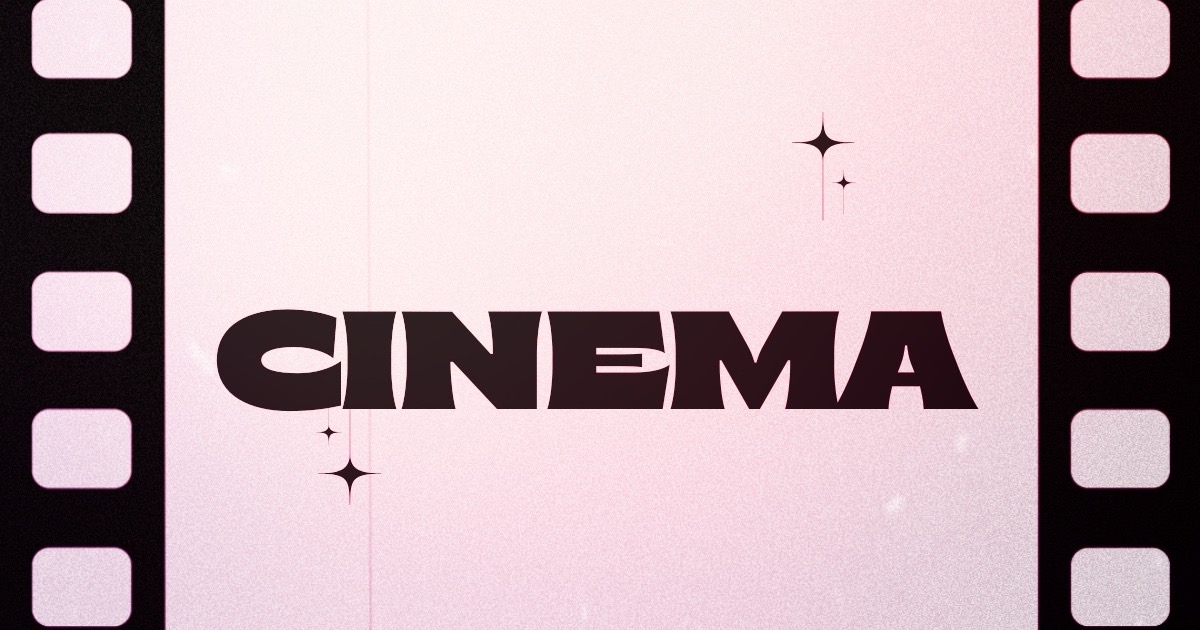 フィルムをイメージしたCINEMAの文字